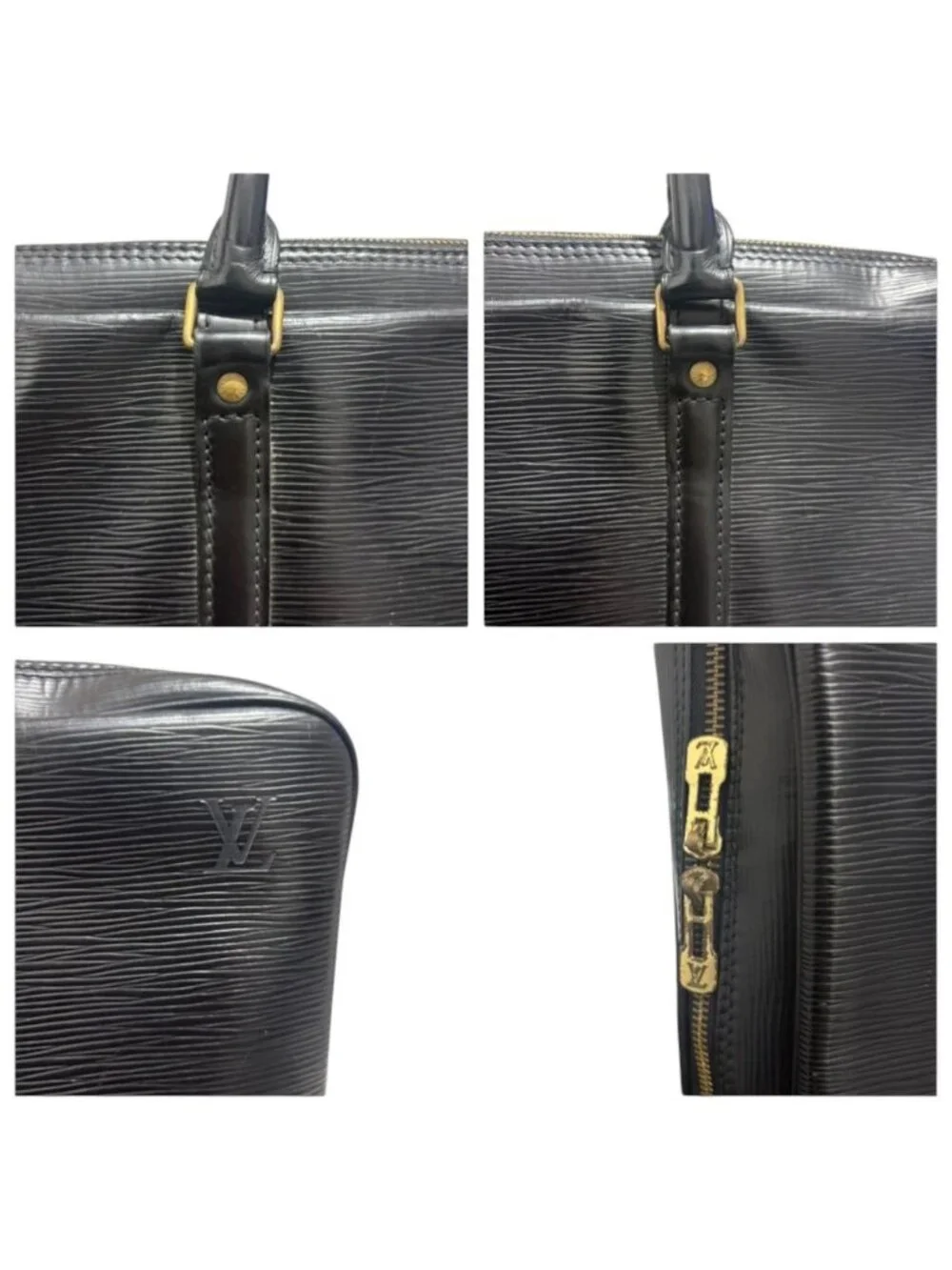Louis Vuitton Epi Porte Documents Voyage Black Leather Business
